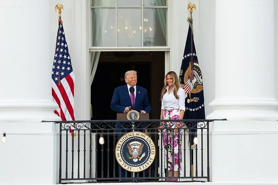 F20250612AH-0314 President Donald Trump and FLOTUS Melania Trump attend the Congressional Picnic